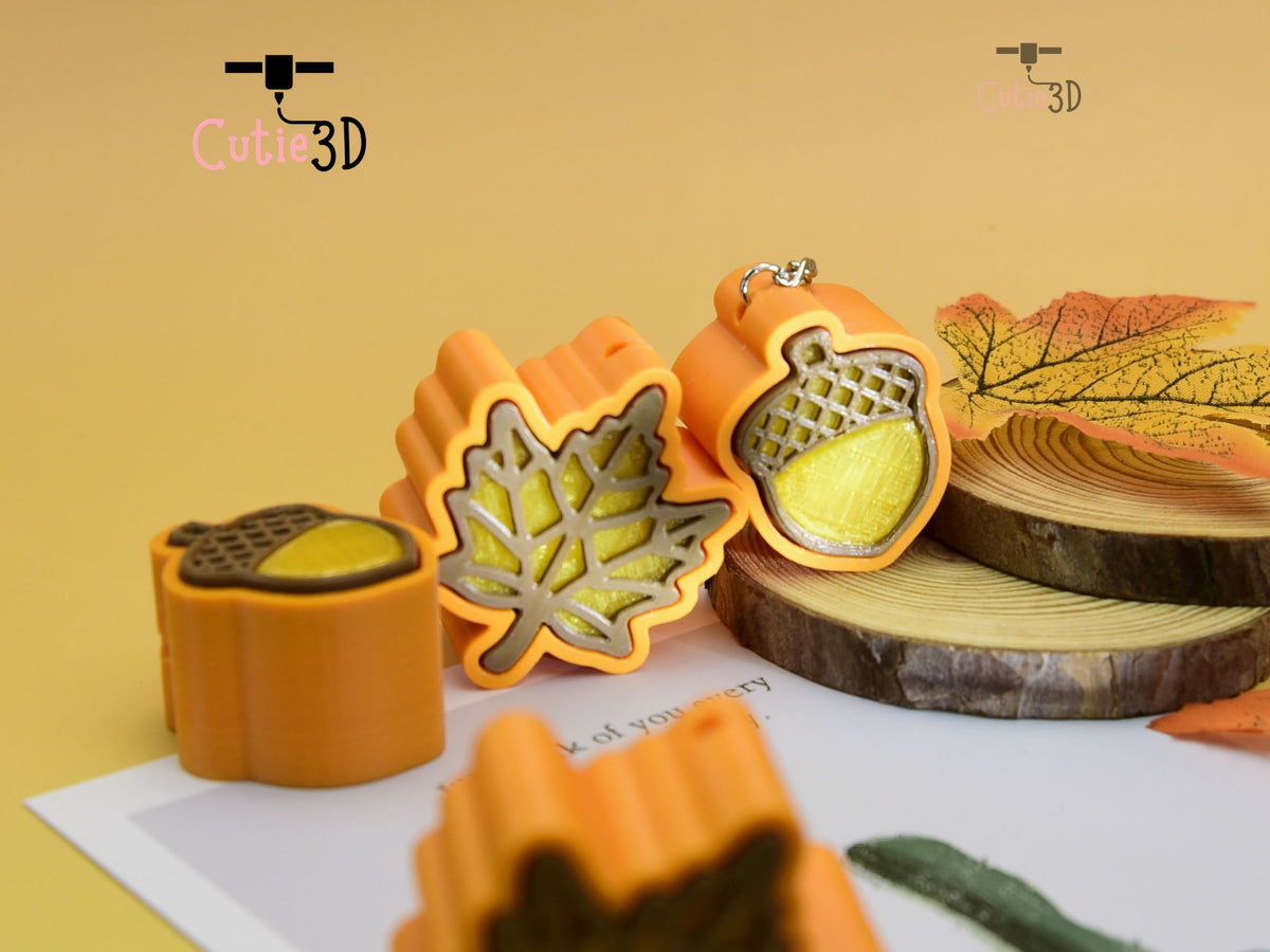 Cutie3D-Autumn Maple Leaf and Acorn Fidget Led Clicker Keychain_09.jpg