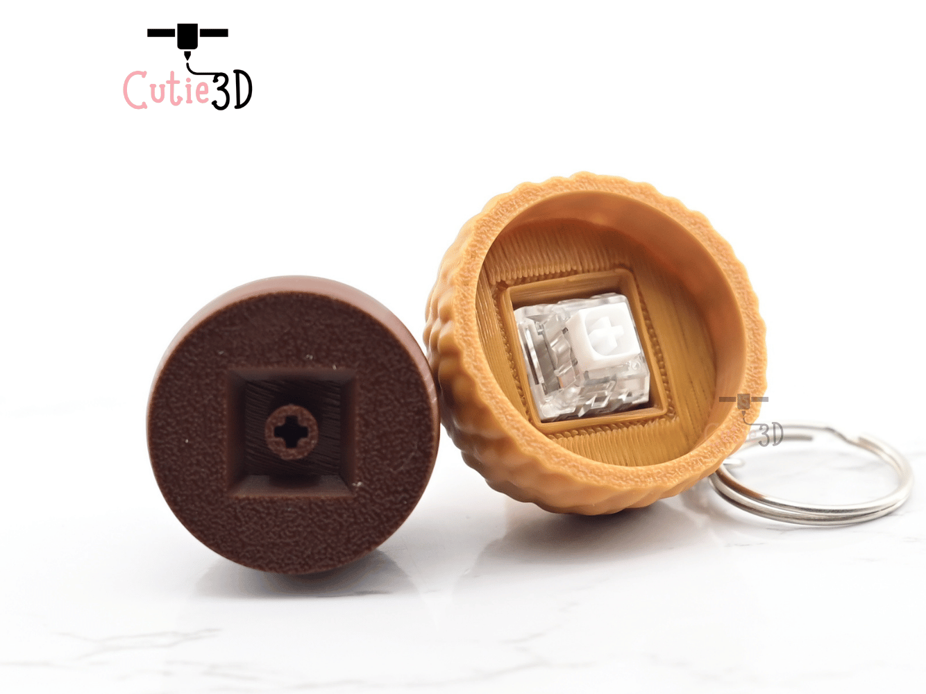 Digital Downloads - Cutie3D Acorn Keycap Fidget Clicker Keychain - Cute Backpack Keychain