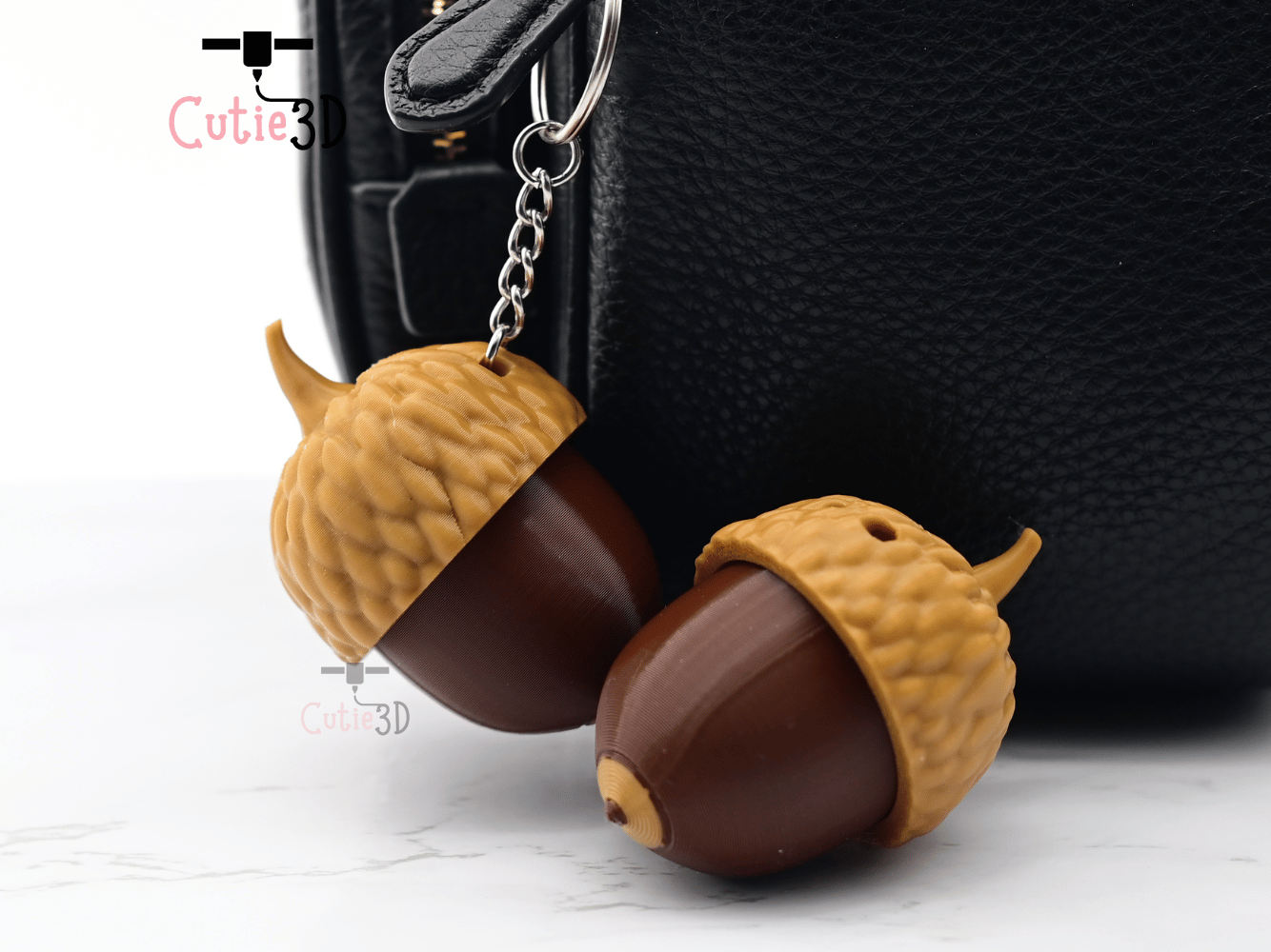 Digital Downloads - Cutie3D Acorn Keycap Fidget Clicker Keychain - Cute Backpack Keychain