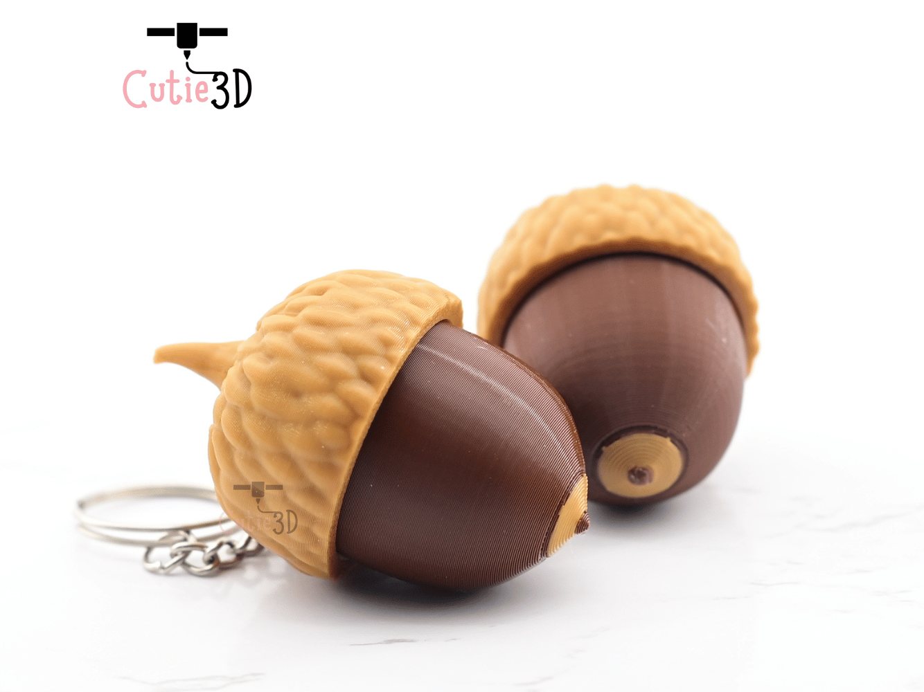 Digital Downloads - Cutie3D Acorn Keycap Fidget Clicker Keychain - Cute Backpack Keychain