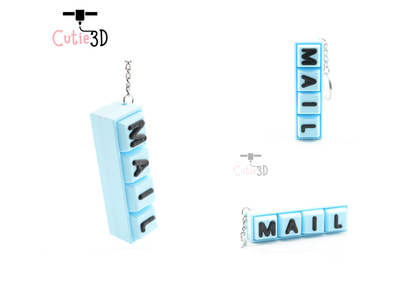 Digital Downloads - Cutie3D Keycap Set Keycap Fidget Clicker Keychain - Cute Backpack Keychain