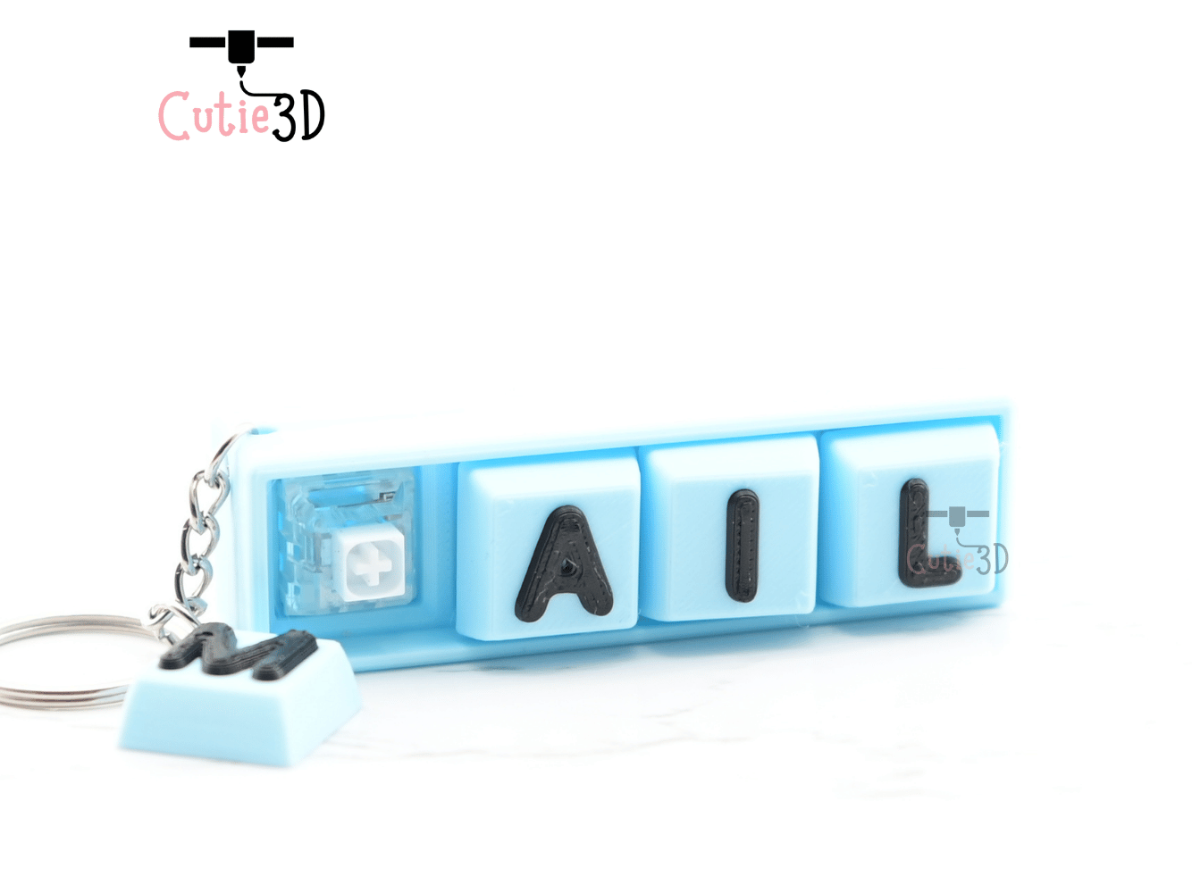 Digital Downloads - Cutie3D Keycap Set Keycap Fidget Clicker Keychain - Cute Backpack Keychain