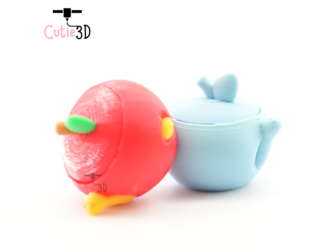 Digital Downloads - Cutie3D Apple With Worm Keycap Fidget Clicker Keychain - Cute Backpack Keychain