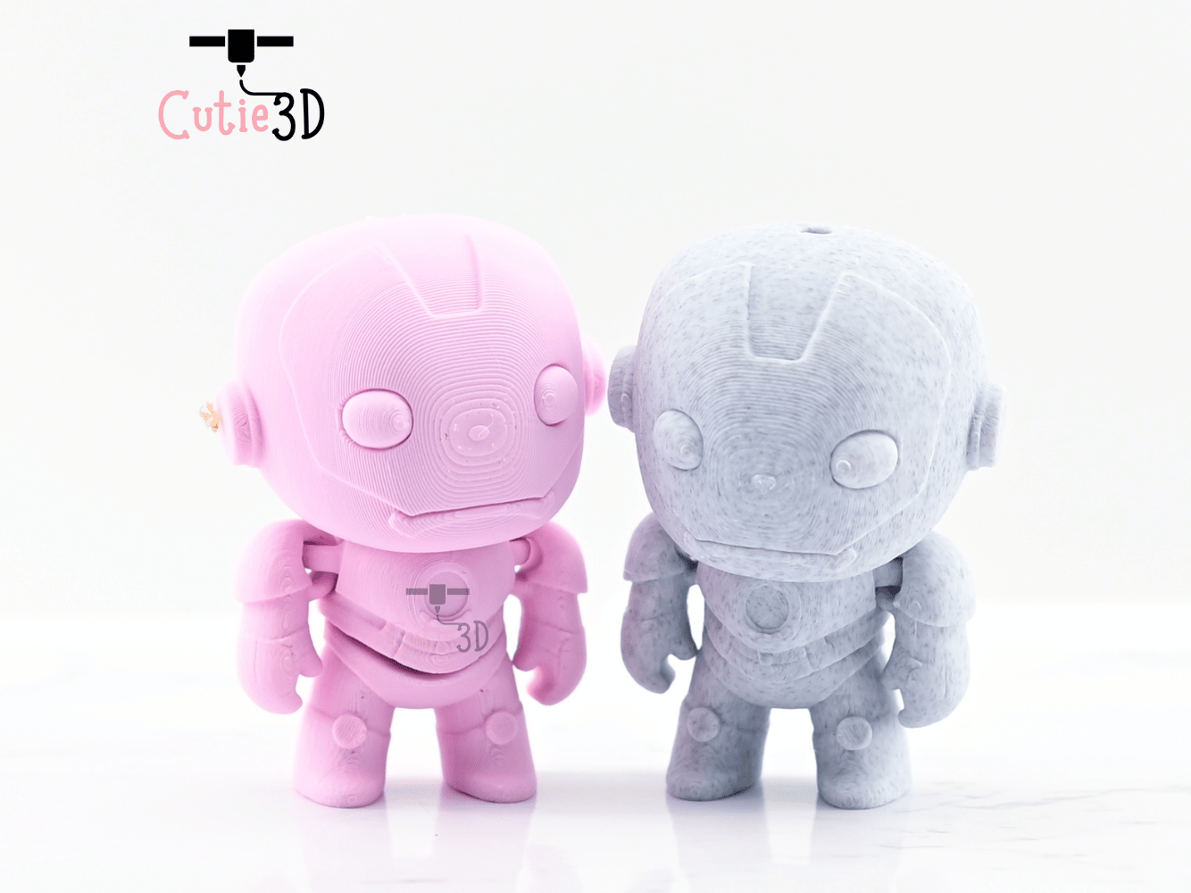 Digital Downloads - Cutie3D Articulated Hero Armored Iron Suit Keychain - Cute Backpack Keychain