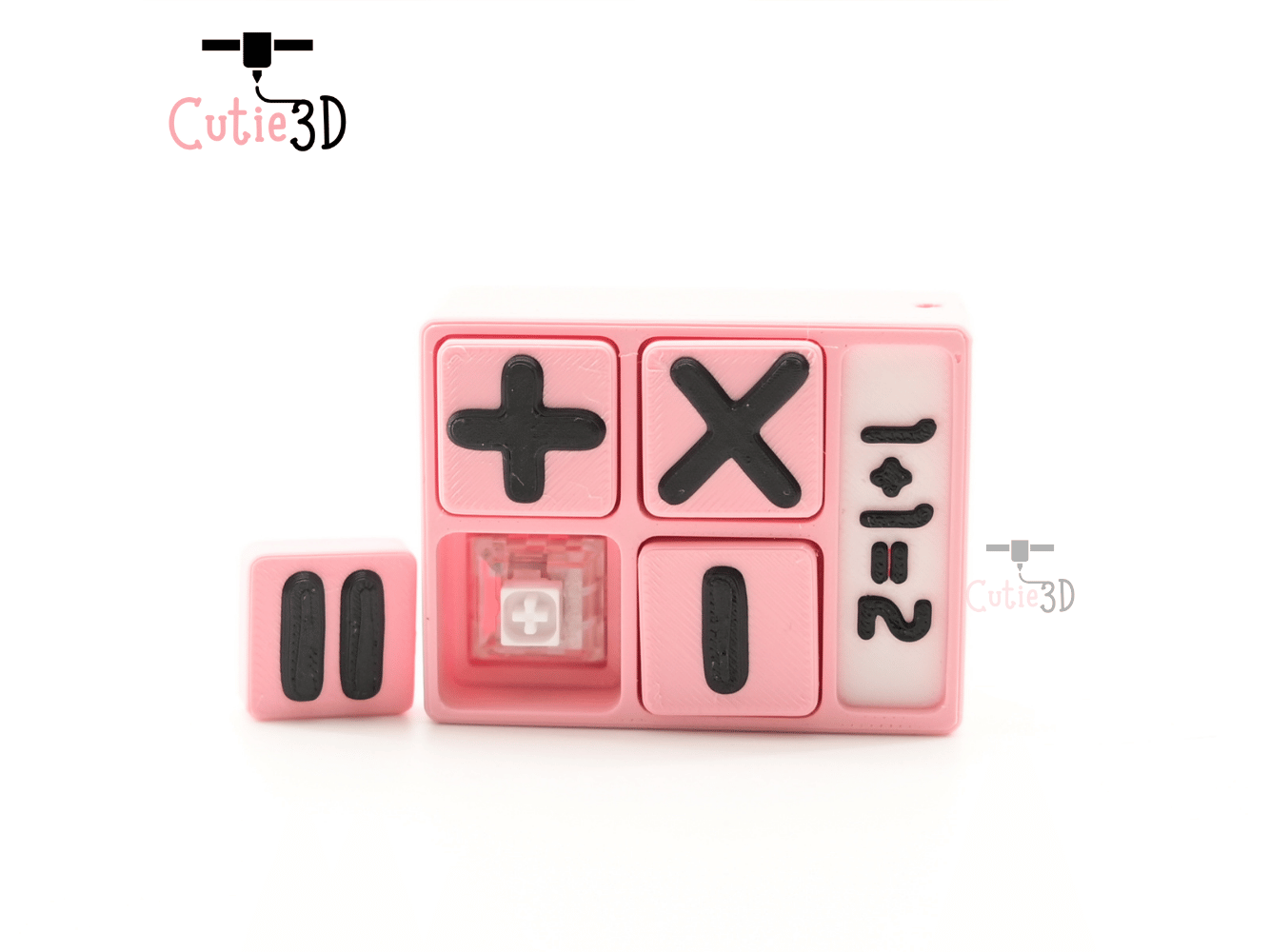 Digital Downloads - Cutie3D Back To School Cute Calculator Keycap Fidget Clicker Keychain - Cute Backpack Keychain