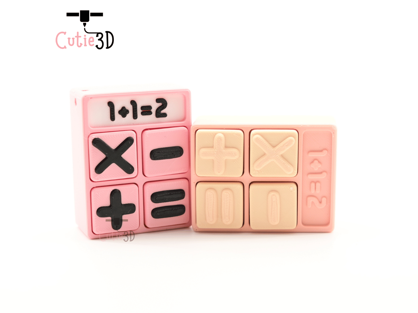 Digital Downloads - Cutie3D Back To School Cute Calculator Keycap Fidget Clicker Keychain - Cute Backpack Keychain