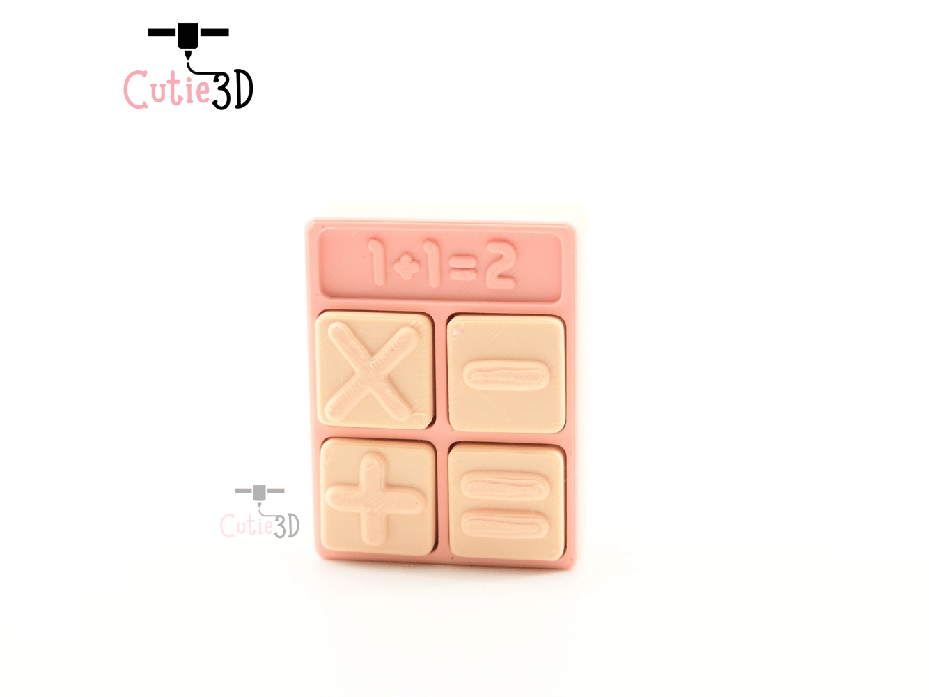 Digital Downloads - Cutie3D Back To School Cute Calculator Keycap Fidget Clicker Keychain - Cute Backpack Keychain