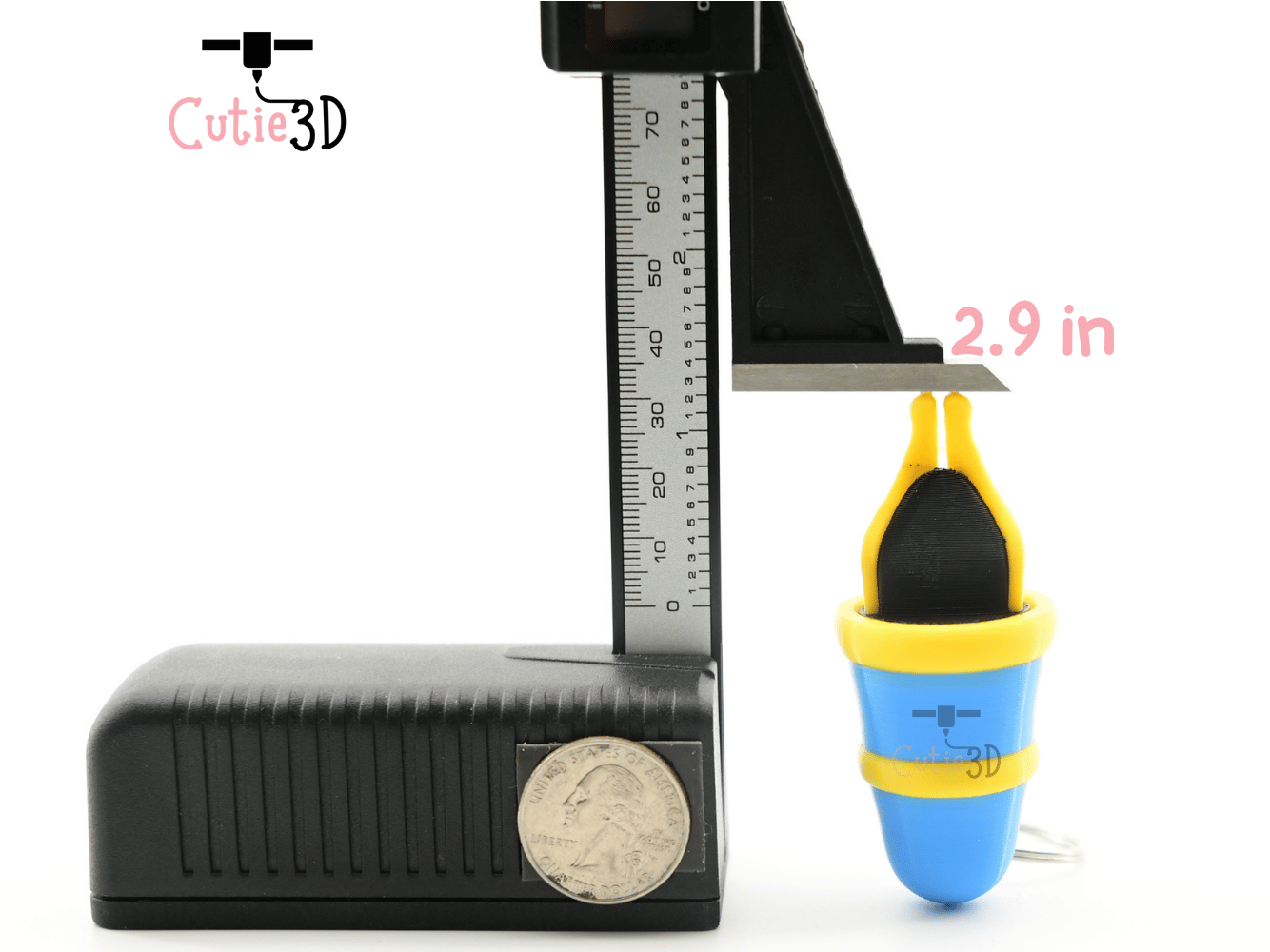 Digital Downloads - Cutie3D Back To School Pen Keycap Fidget Clicker Keychain - Cute Backpack Keychain