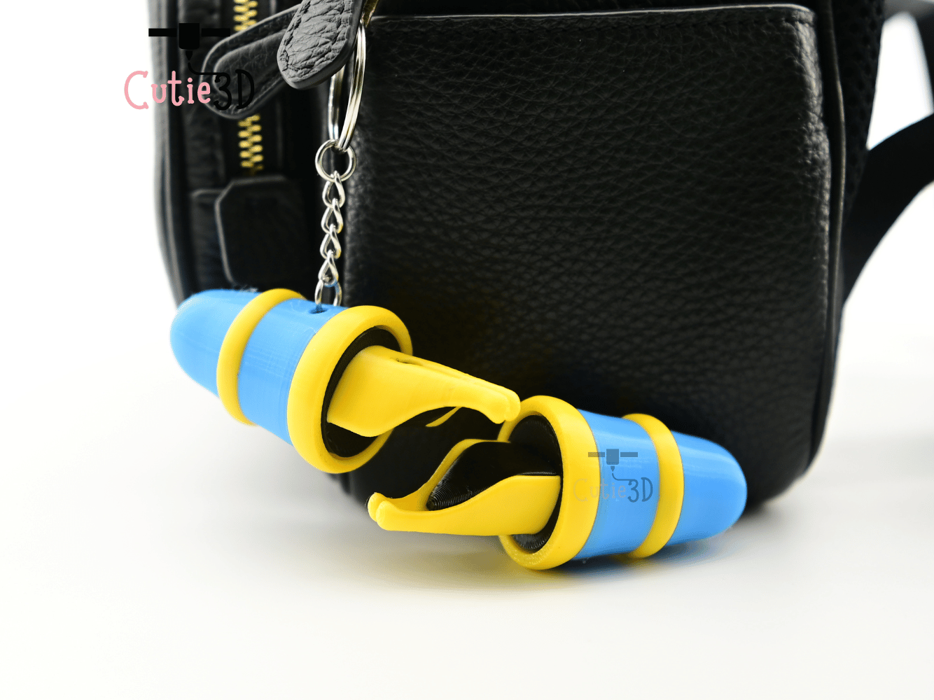 Digital Downloads - Cutie3D Back To School Pen Keycap Fidget Clicker Keychain - Cute Backpack Keychain