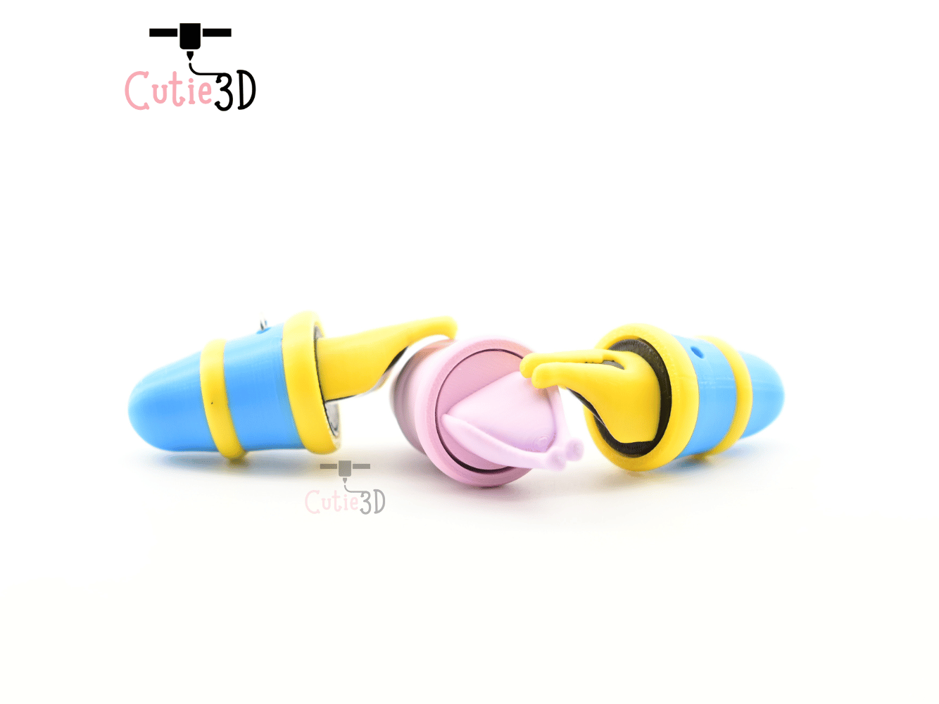 Digital Downloads - Cutie3D Back To School Pen Keycap Fidget Clicker Keychain - Cute Backpack Keychain