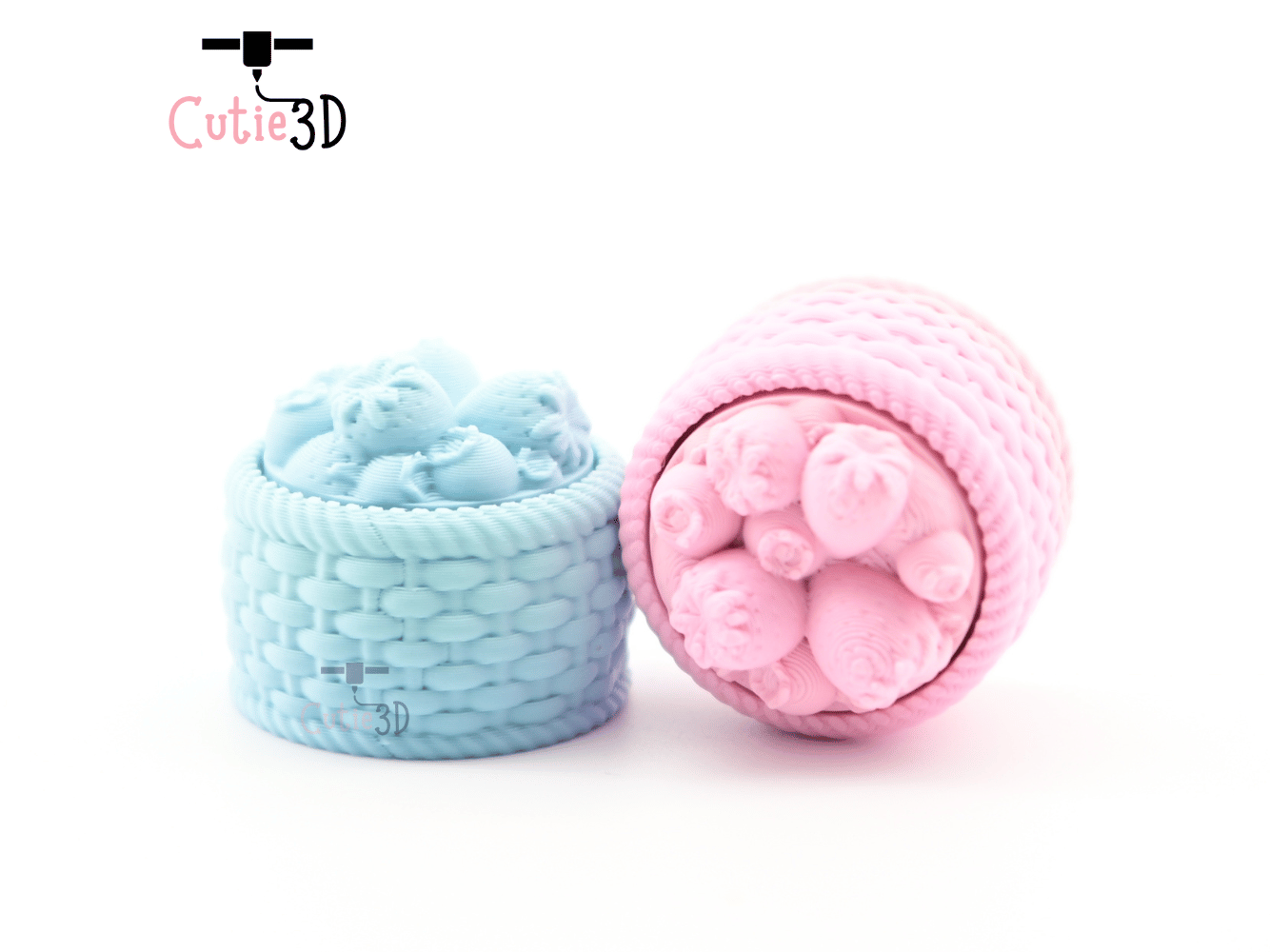 Digital Downloads - Cutie3D Basket Of Berries Keycap Fidget Clicker Keychain - Cute Backpack Keychain