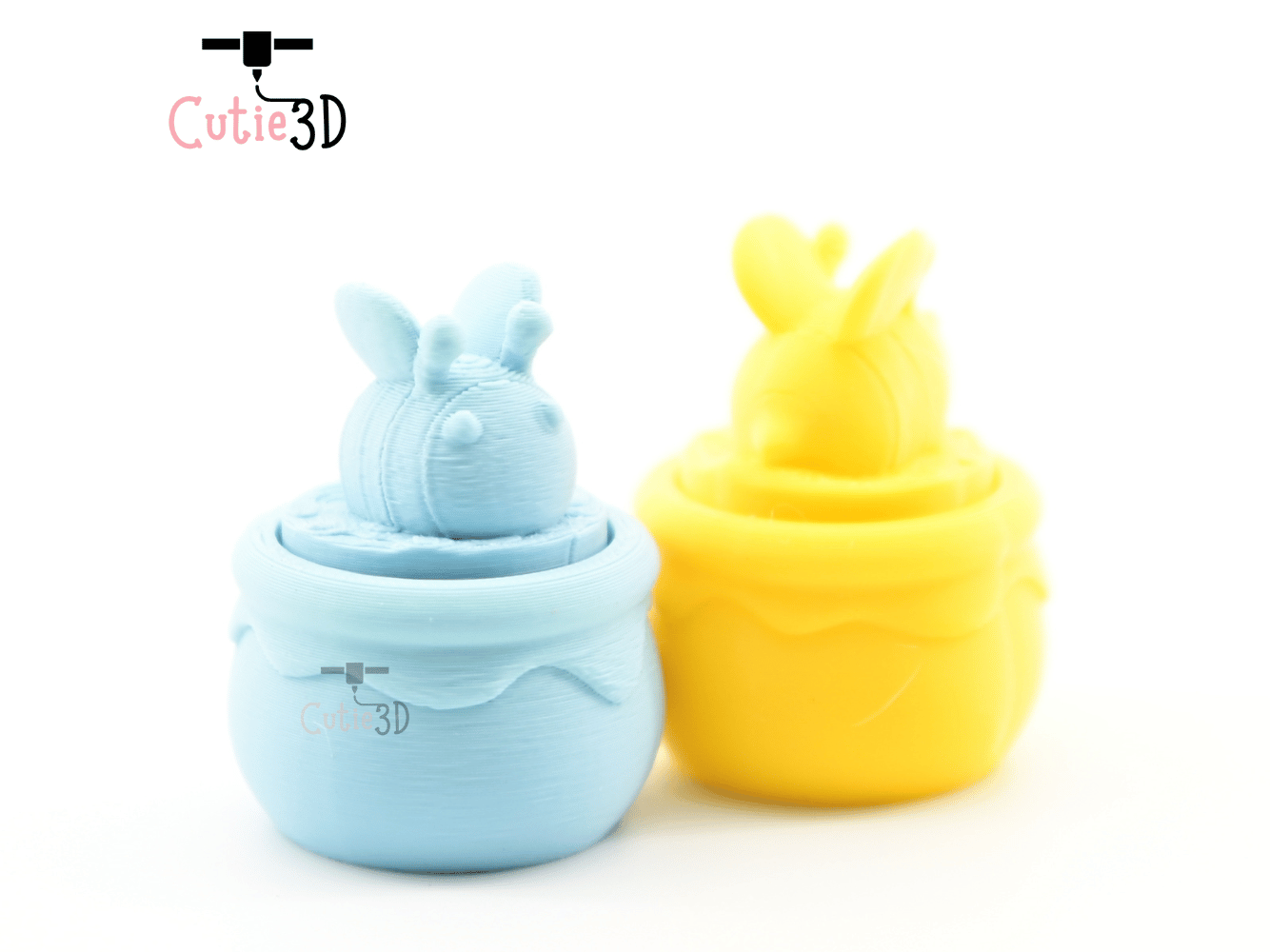 Digital Downloads - Cutie3D Bee And Honey Jar Keycap Fidget Clicker Keychain - Cute Backpack Keychain
