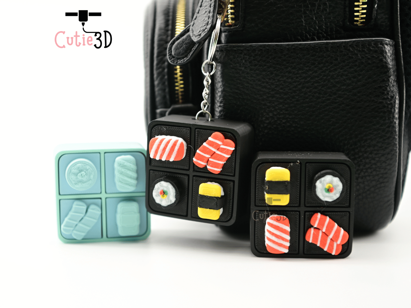 Digital Downloads - Cutie3D Bento Box For Food Lovers Keycap Fidget Clicker Keychain - Cute Backpack Keychain