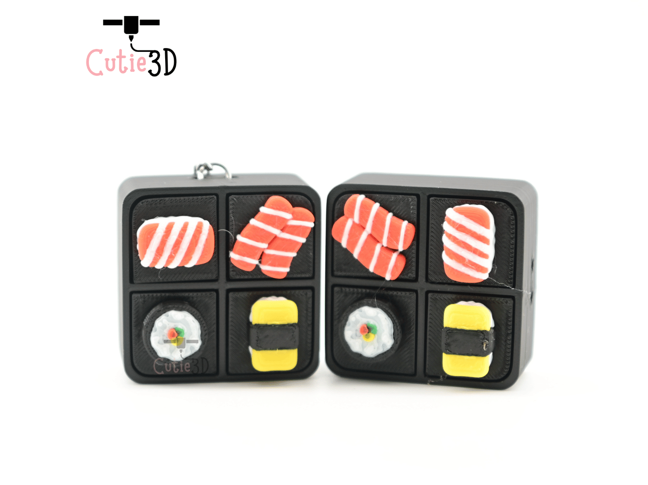 Digital Downloads - Cutie3D Bento Box For Food Lovers Keycap Fidget Clicker Keychain - Cute Backpack Keychain