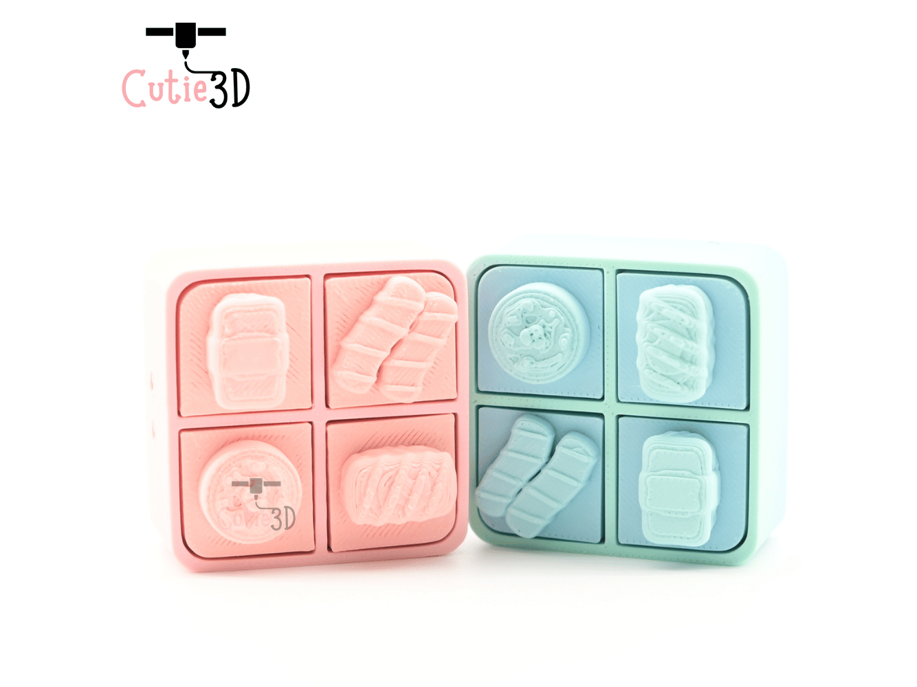 Digital Downloads - Cutie3D Bento Box For Food Lovers Keycap Fidget Clicker Keychain - Cute Backpack Keychain