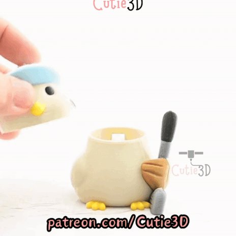 Digital Downloads - Cutie3D Bird Golfer Keycap Fidget Clicker Keychain - Cute Backpack Keychain