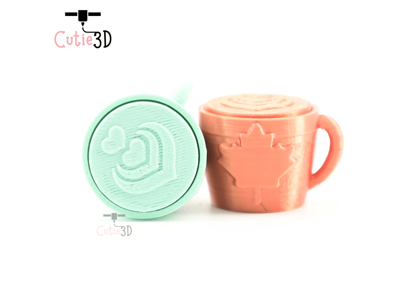 Digital Downloads - Cutie3D Canada Coffee Mug Keycap Fidget Clicker Keychain - Cute Backpack Keychain