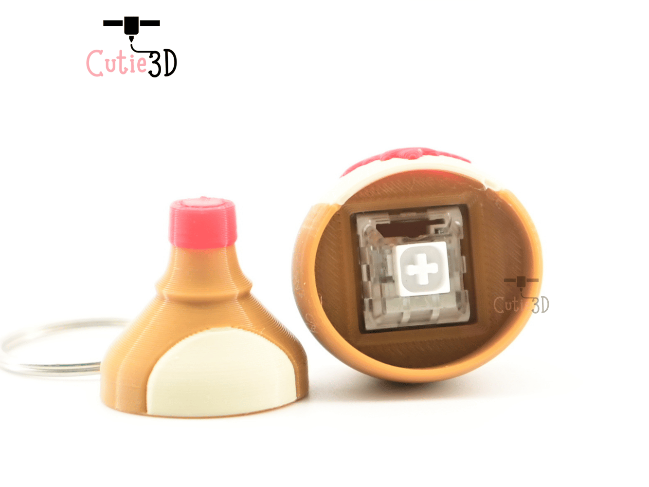 Digital Downloads - Cutie3D Canada Maple Syrup Keycap Fidget Clicker Keychain - Cute Backpack Keychain