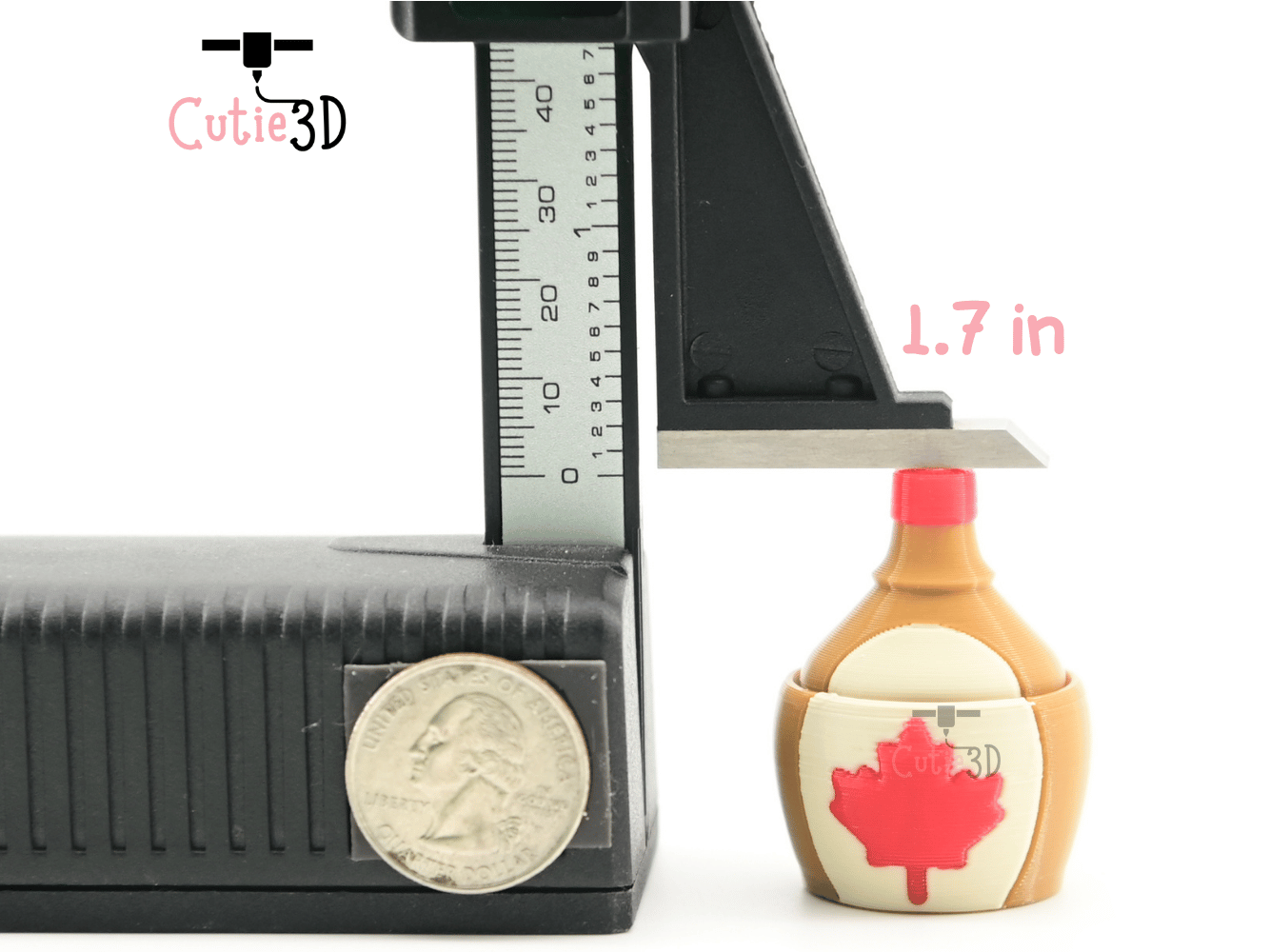 Digital Downloads - Cutie3D Canada Maple Syrup Keycap Fidget Clicker Keychain - Cute Backpack Keychain