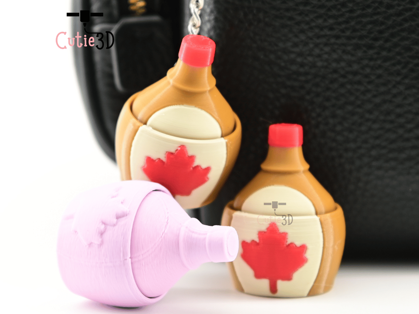 Digital Downloads - Cutie3D Canada Maple Syrup Keycap Fidget Clicker Keychain - Cute Backpack Keychain