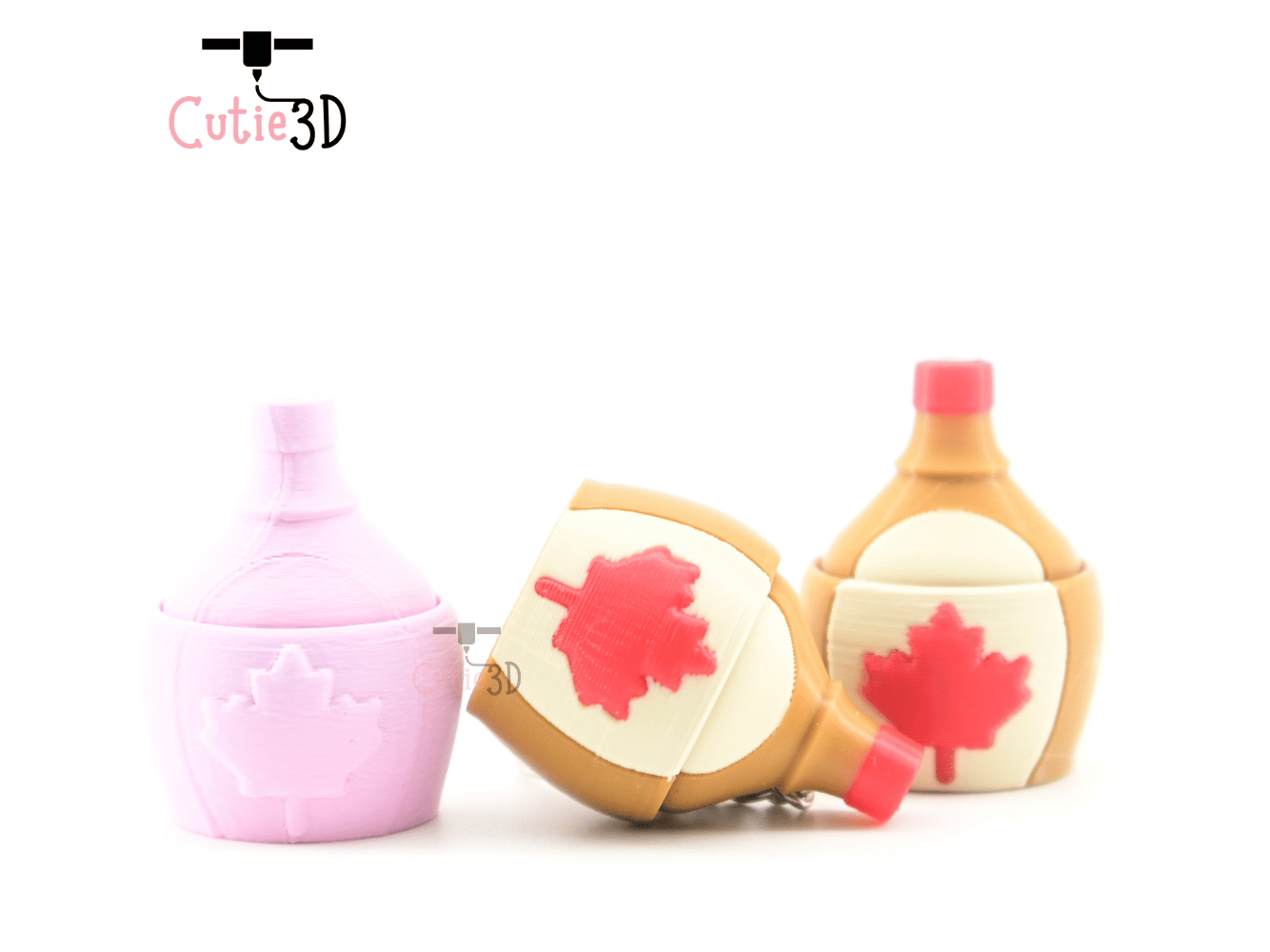 Digital Downloads - Cutie3D Canada Maple Syrup Keycap Fidget Clicker Keychain - Cute Backpack Keychain