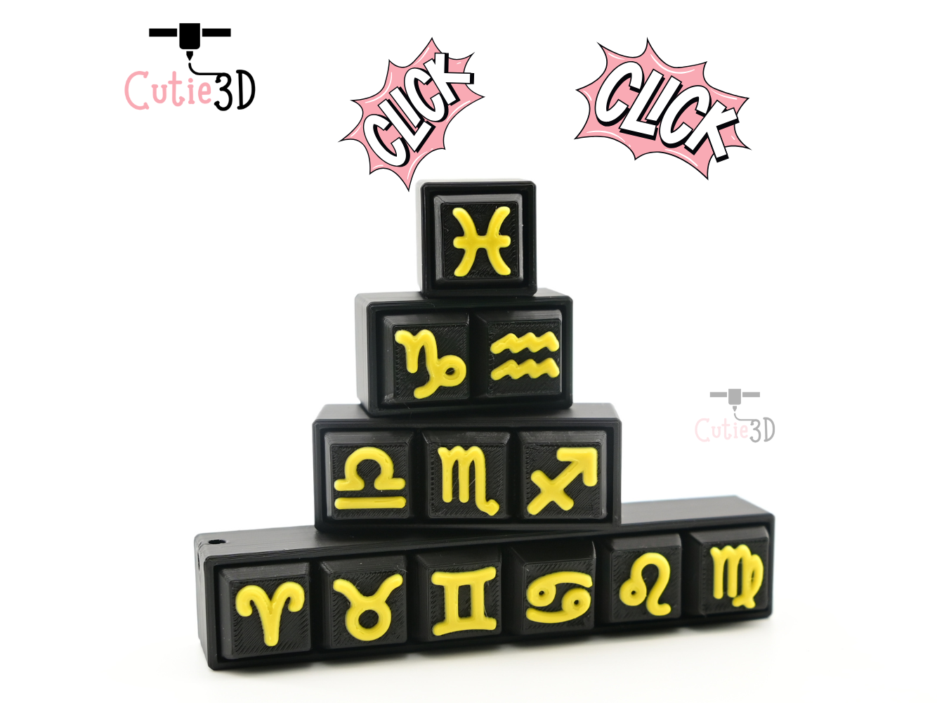 Digital Downloads - Cutie3D Keycap Set Keycap Fidget Clicker Keychain - Cute Backpack Keychain