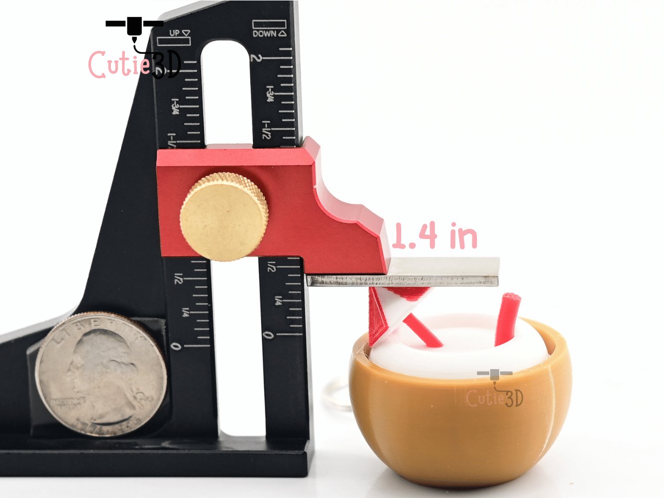 Digital Downloads - Cutie3D Coconut Cocktail Tropical Summer Keycap Fidget Clicker Keychain - Cute Backpack Keychain