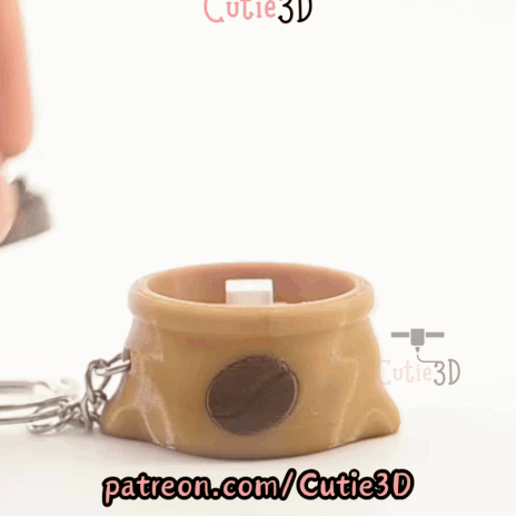 Digital Downloads - Cutie3D Coffee Bean Bag Keycap Fidget Clicker Keychain - Cute Backpack Keychain