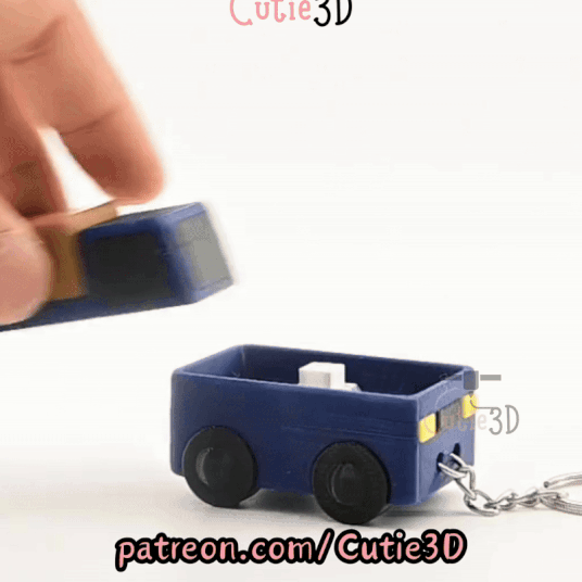 Digital Downloads - Cutie3D Delivery Truck Keycap Fidget Clicker Keychain - Cute Backpack Keychain