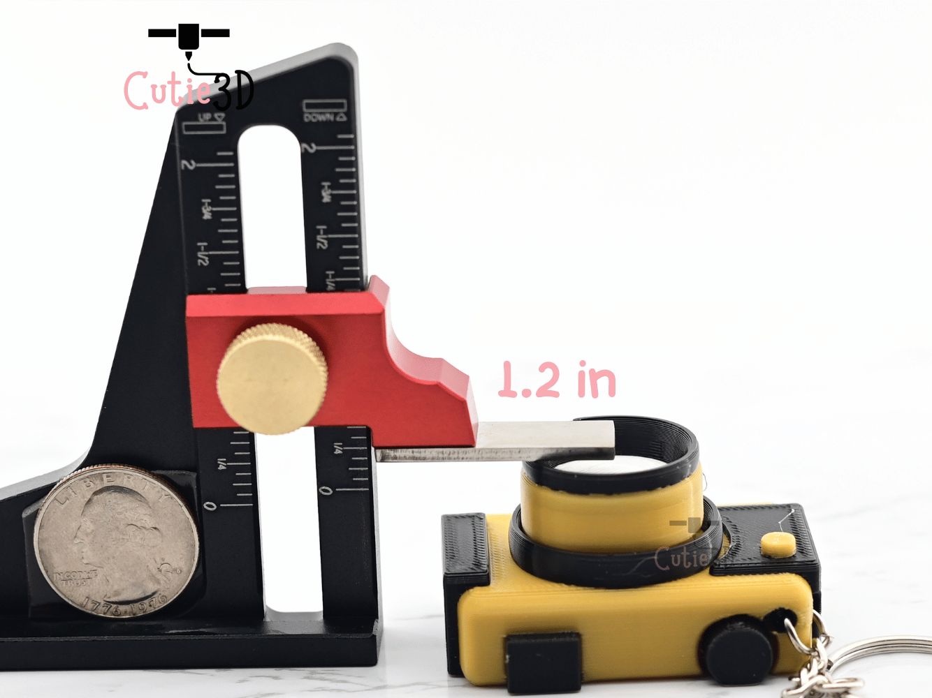 Digital Downloads - Cutie3D Digital Camera Keycap Fidget Clicker Keychain - Cute Backpack Keychain