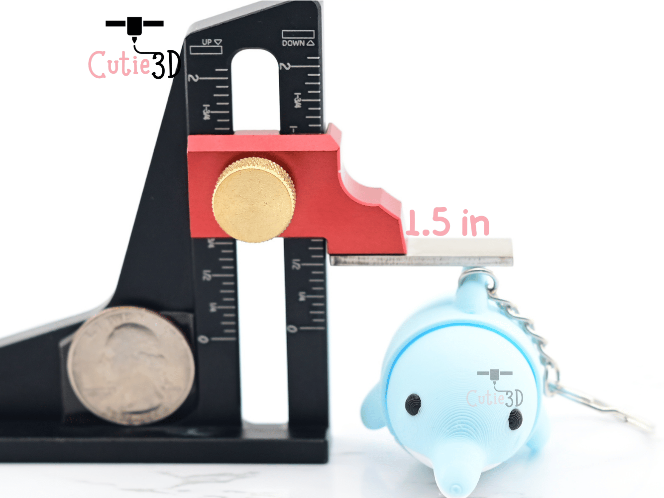 Digital Downloads - Cutie3D Dolphin Keycap Fidget Clicker Keychain - Cute Backpack Keychain