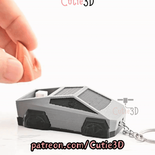 Digital Downloads - Cutie3D Dumpster Truck On Fire Keycap Fidget Clicker Keychain - Cute Backpack Keychain