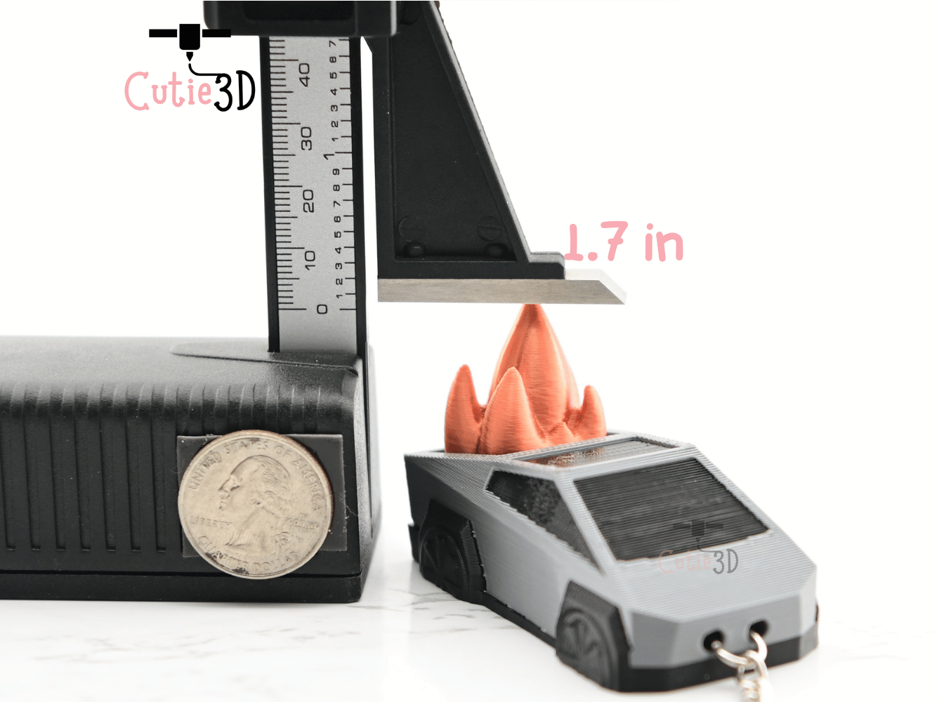Digital Downloads - Cutie3D Dumpster Truck On Fire Keycap Fidget Clicker Keychain - Cute Backpack Keychain