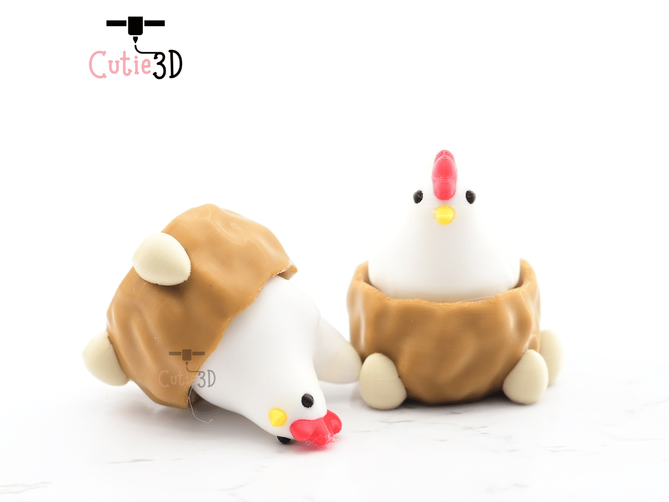 Digital Downloads - Cutie3D Egg Nesting Hen Keycap Fidget Clicker Keychain - Cute Backpack Keychain
