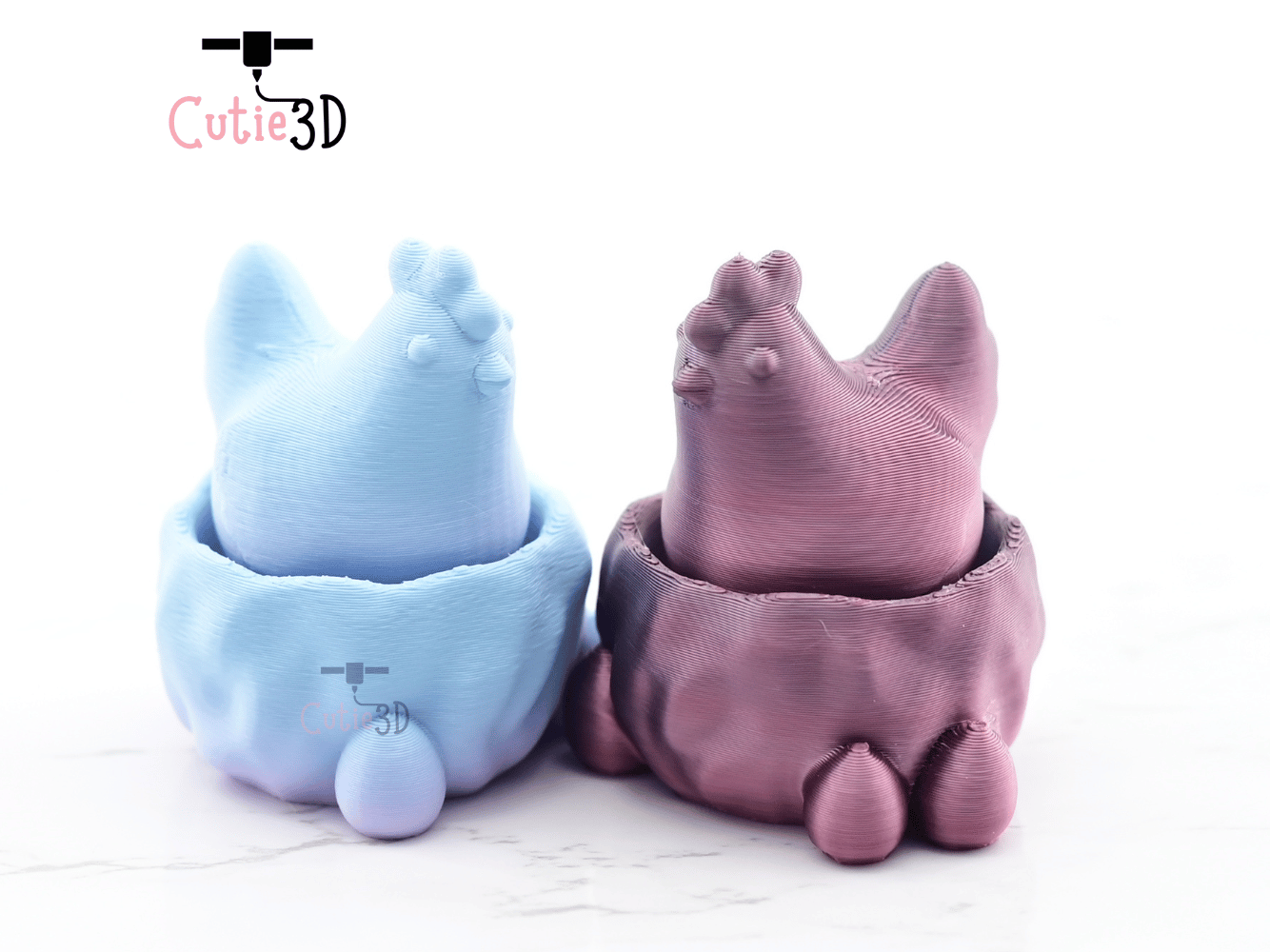 Digital Downloads - Cutie3D Egg Nesting Hen Keycap Fidget Clicker Keychain - Cute Backpack Keychain