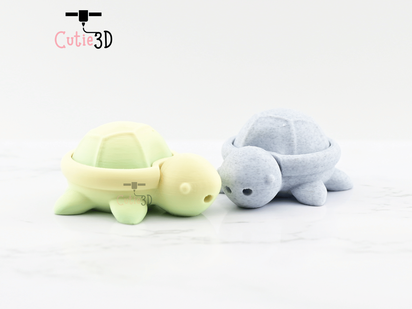 Digital Downloads - Cutie3D Fidget Clicker Adorable Turtle Keychain - Cute Backpack Keychain