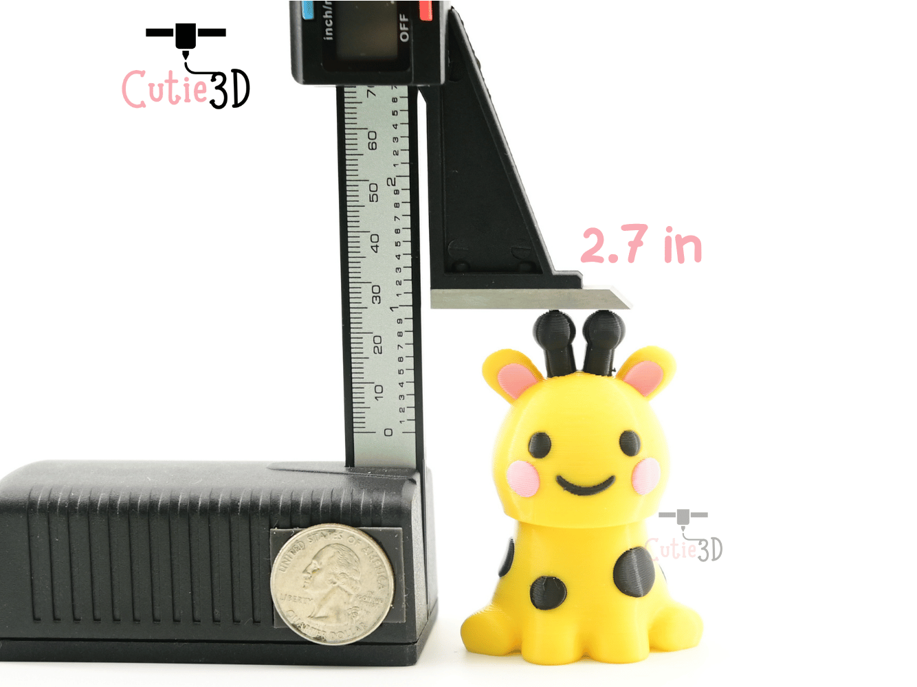 Digital Downloads - Cutie3D Giraffe For Animal Lovers Keycap Fidget Clicker Keychain - Cute Backpack Keychain
