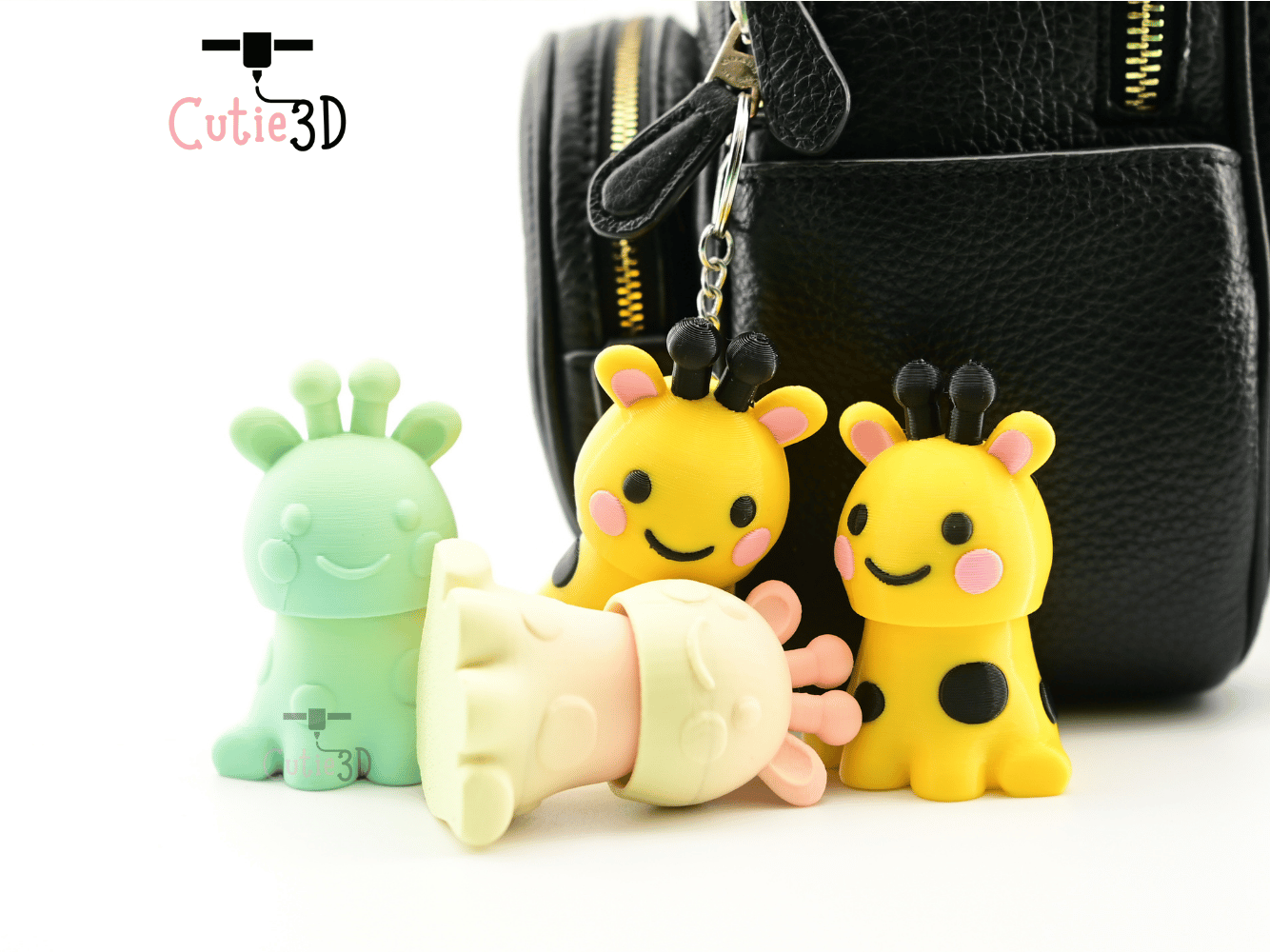 Digital Downloads - Cutie3D Giraffe For Animal Lovers Keycap Fidget Clicker Keychain - Cute Backpack Keychain