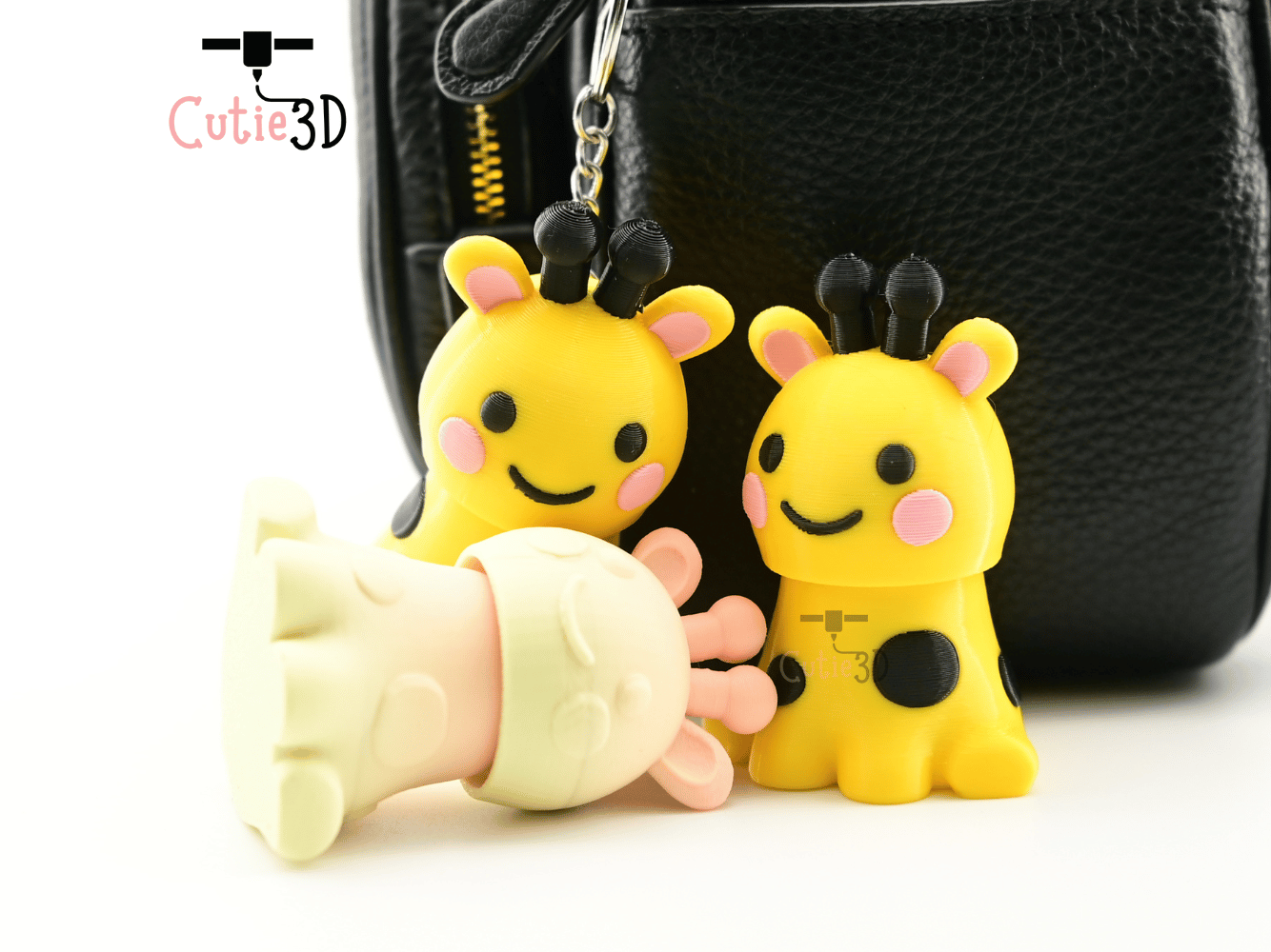 Digital Downloads - Cutie3D Giraffe For Animal Lovers Keycap Fidget Clicker Keychain - Cute Backpack Keychain