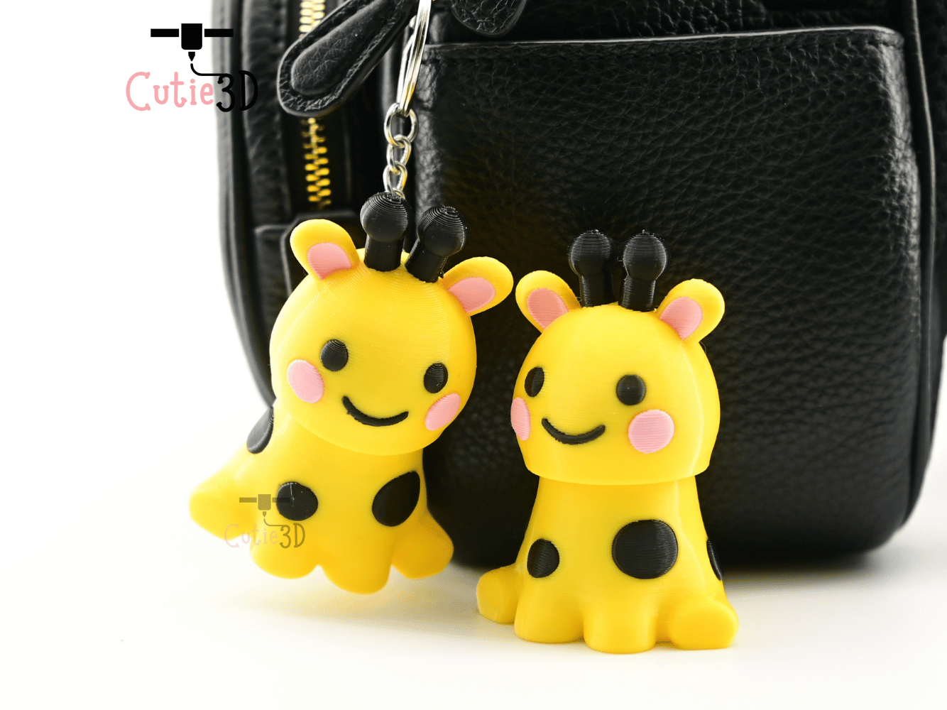 Digital Downloads - Cutie3D Giraffe For Animal Lovers Keycap Fidget Clicker Keychain - Cute Backpack Keychain