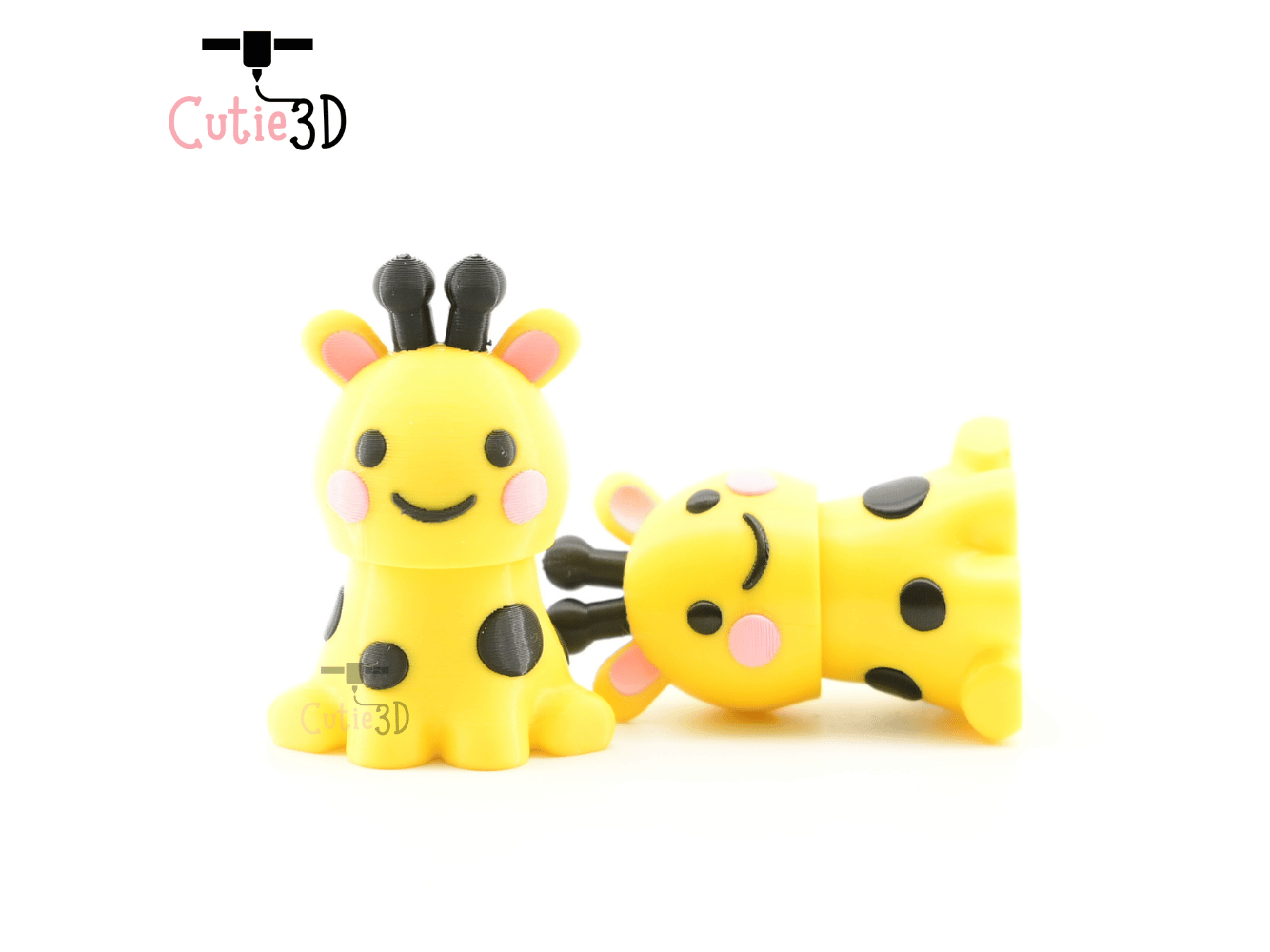 Digital Downloads - Cutie3D Giraffe For Animal Lovers Keycap Fidget Clicker Keychain - Cute Backpack Keychain