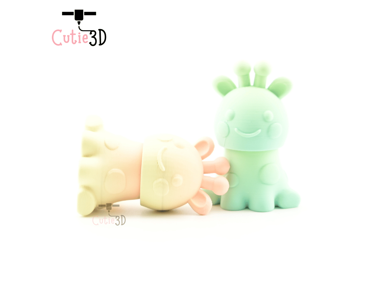 Digital Downloads - Cutie3D Giraffe For Animal Lovers Keycap Fidget Clicker Keychain - Cute Backpack Keychain