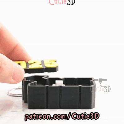 Digital Downloads - Cutie3D Graduation Cap 2025 Keycap Fidget Clicker Keychain - Cute Backpack Keychain
