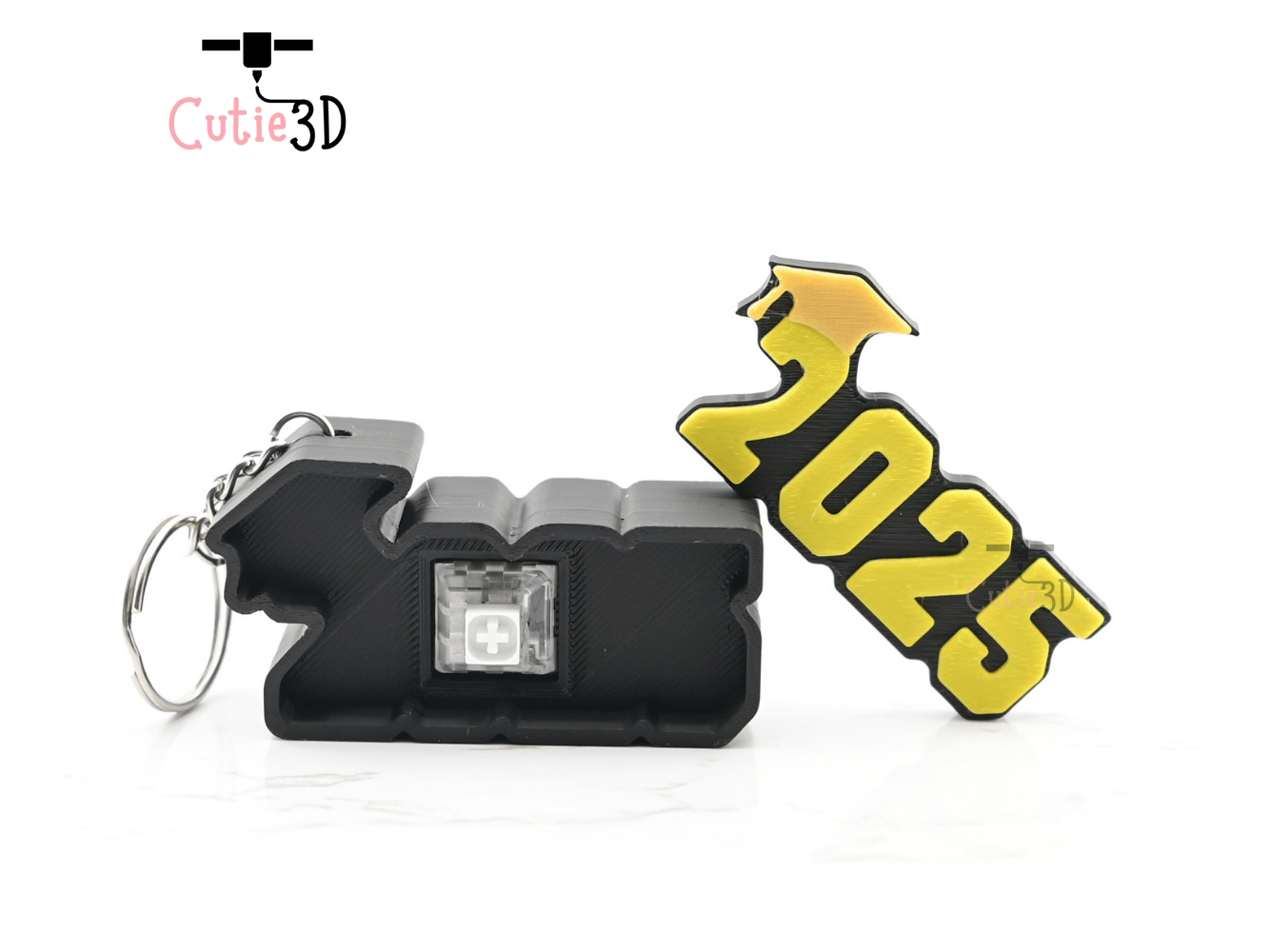 Digital Downloads - Cutie3D Graduation Cap 2025 Keycap Fidget Clicker Keychain - Cute Backpack Keychain