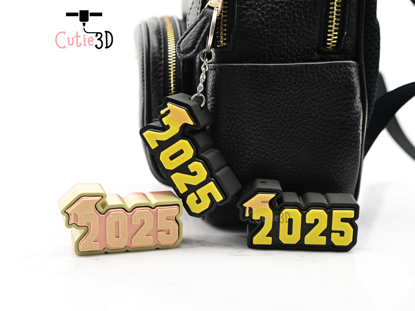 Digital Downloads - Cutie3D Graduation Cap 2025 Keycap Fidget Clicker Keychain - Cute Backpack Keychain