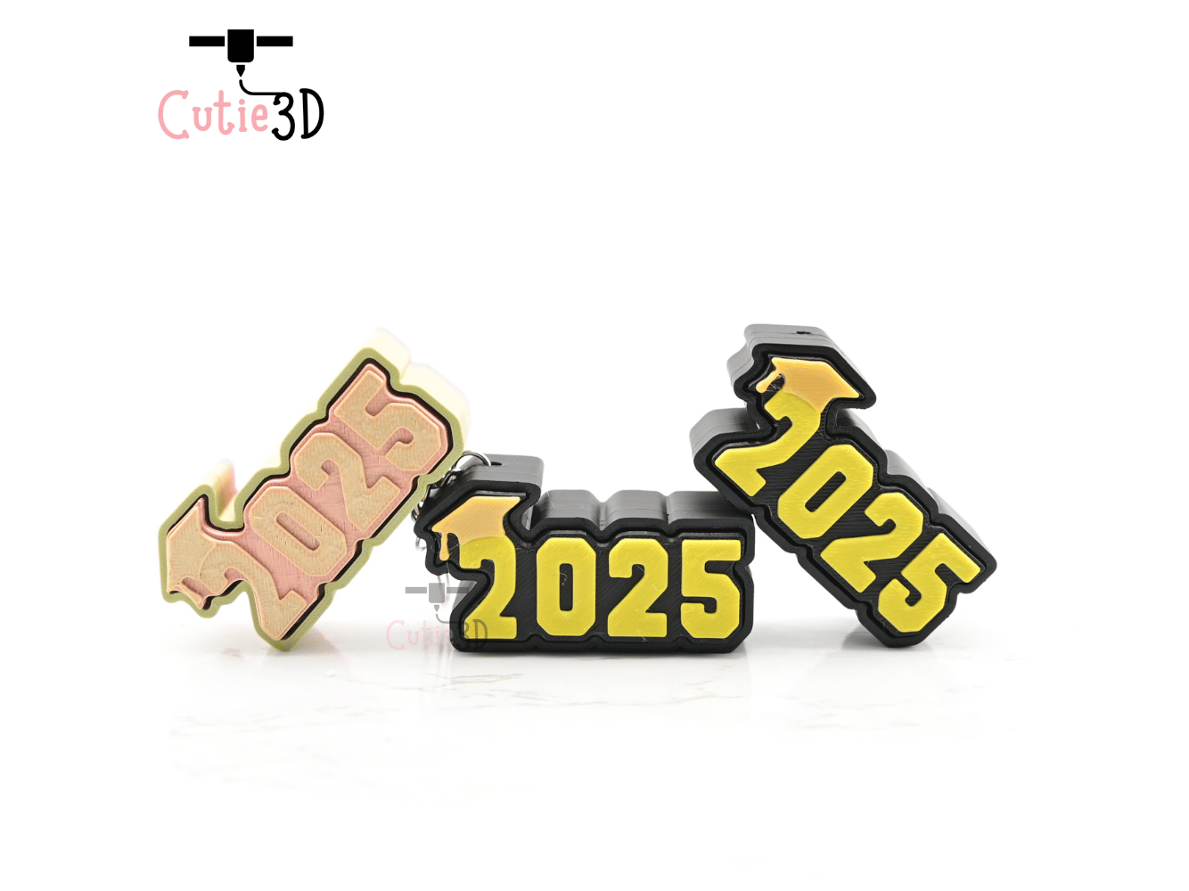 Digital Downloads - Cutie3D Graduation Cap 2025 Keycap Fidget Clicker Keychain - Cute Backpack Keychain