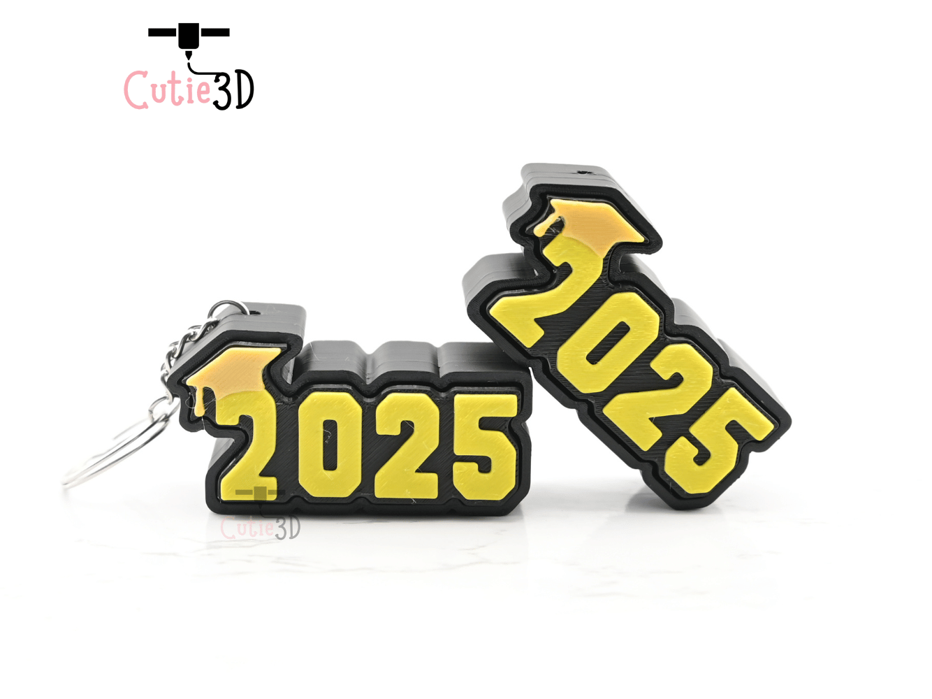 Digital Downloads - Cutie3D Graduation Cap 2025 Keycap Fidget Clicker Keychain - Cute Backpack Keychain