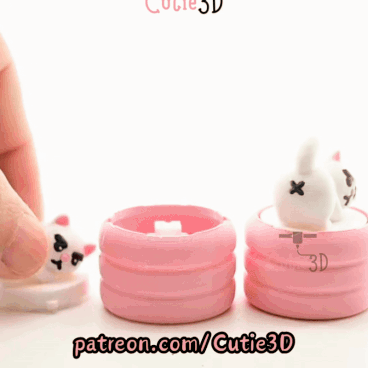 Digital Downloads - Cutie3D Grumpy Cat With Booty X Keycap Fidget Clicker Keychain - Cute Backpack Keychain