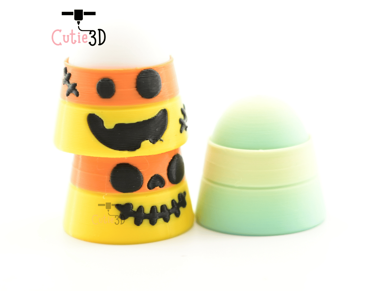Digital Downloads - Cutie3D Halloween Candy Corn Set Keycap Fidget Clicker Keychain - Cute Backpack Keychain