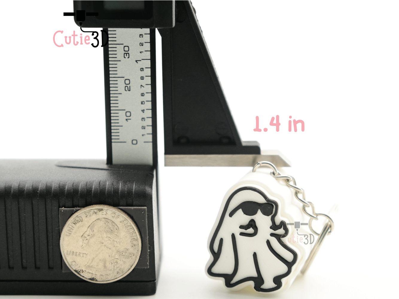 Digital Downloads - Cutie3D Halloween Ghost Keycap Set Keycap Fidget Clicker Keychain - Cute Backpack Keychain
